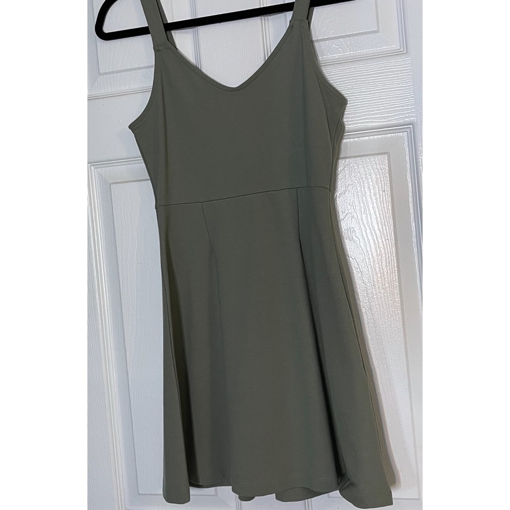 Forever 21: size small, light olive mini dress.